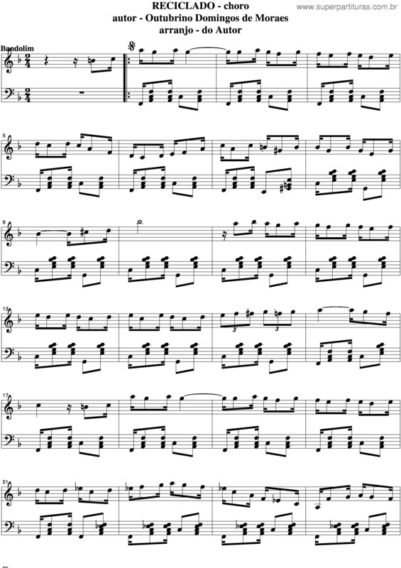 Partitura da música Reciclado v.5