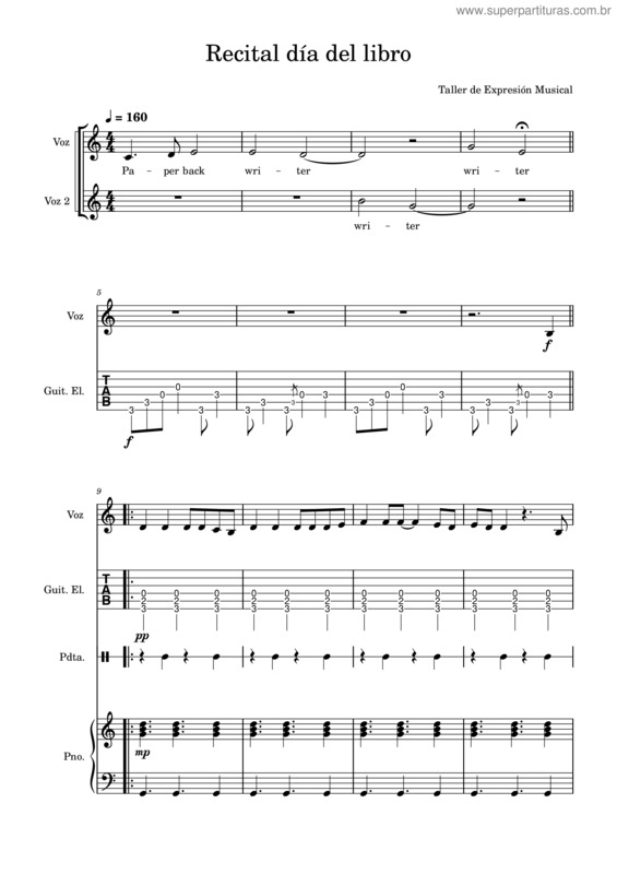 Partitura da música Recital Dia Del Libro