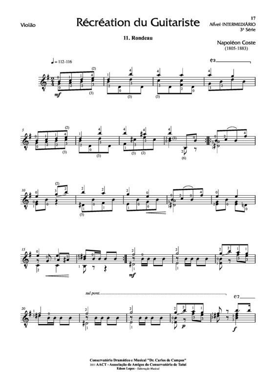 Partitura da música Recreation du Guitariste Op. 51 Nr 11