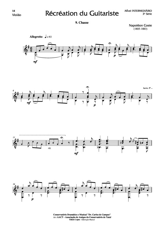 Partitura da música Recreation du Guitariste Op. 51 Nr 9