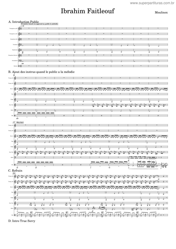 Partitura da música Red And Black Light – True Sorry – Medley – Ibrahim Maalouf