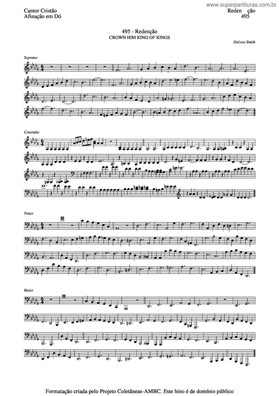 Partitura da música Redenção v.7