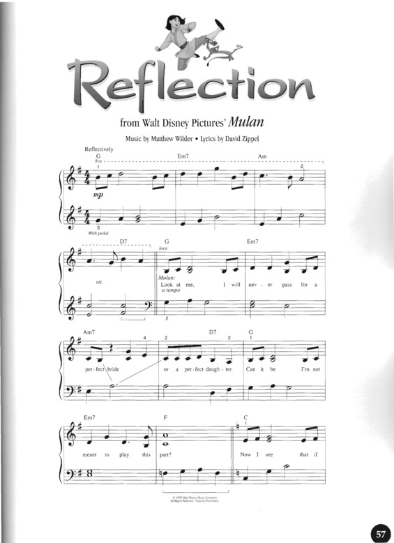 Partitura da música Reflection v.6