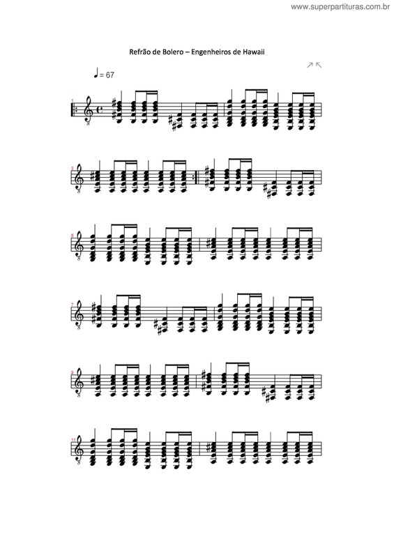 Partitura da música Refrão De Bolero