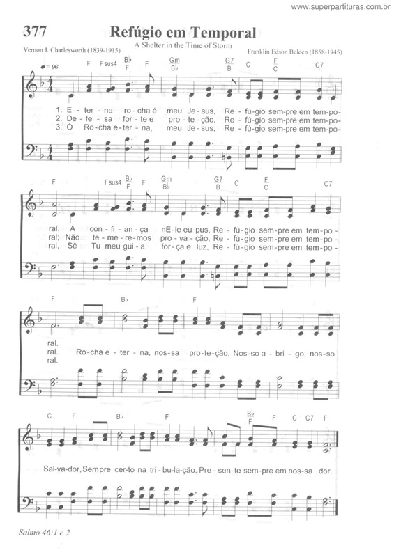 Partitura da música Refúgio Em Temporal
