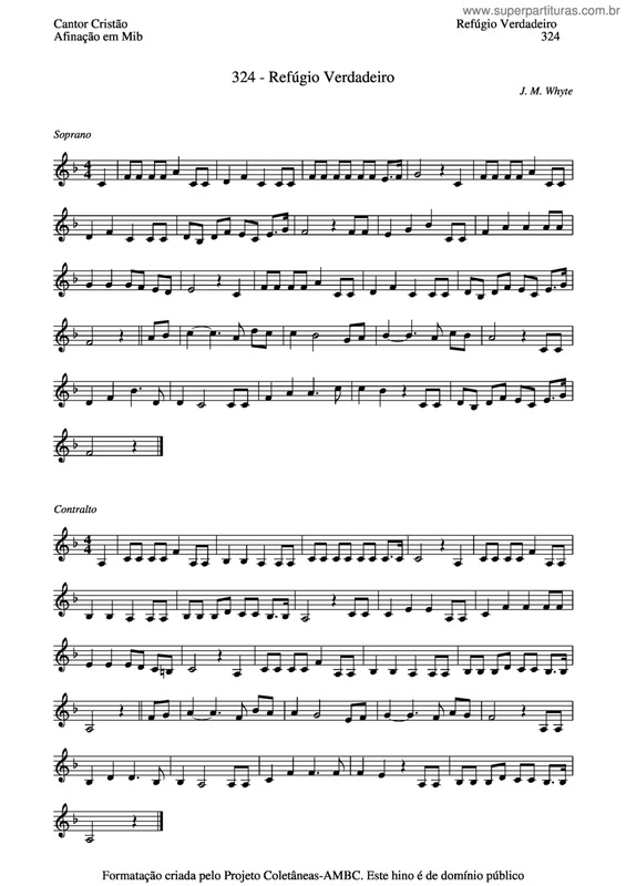 Partitura da música Refúgio Verdadeiro v.3