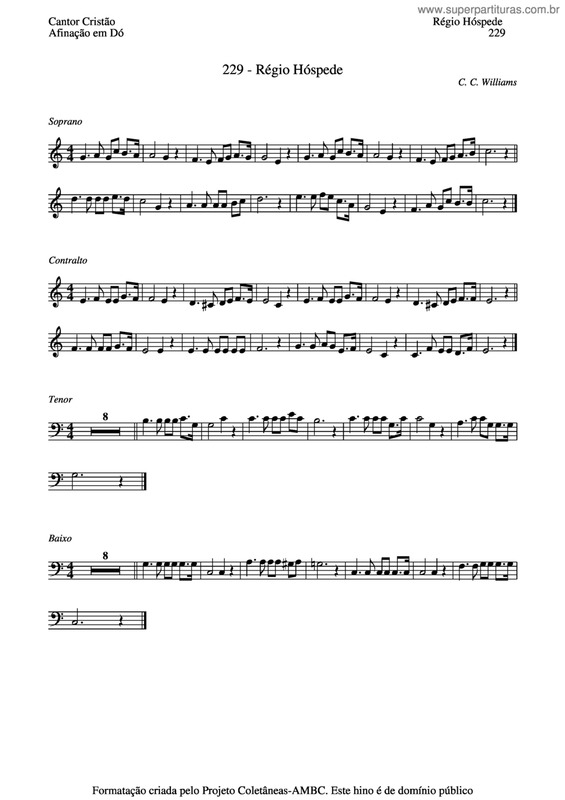 Partitura da música Régio Hóspede v.2