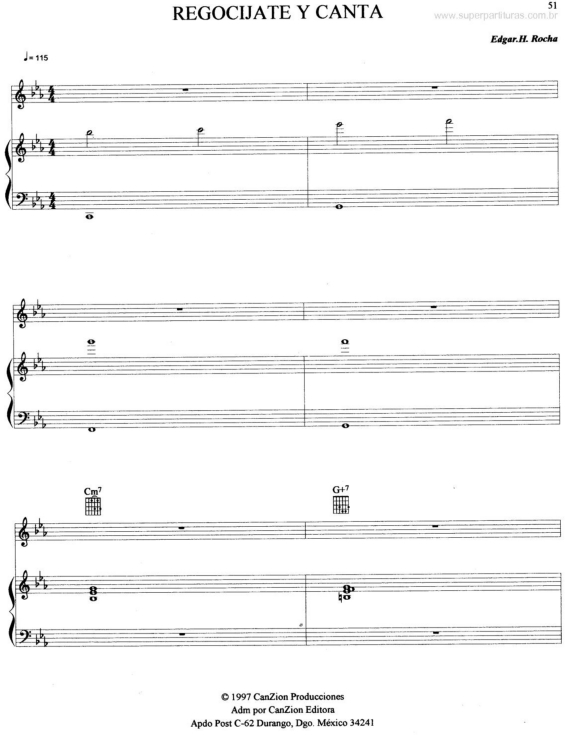 Partitura da música Regocijate y Canta