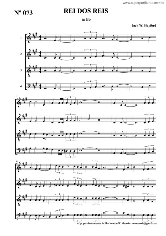 Partitura da música Rei Dos Reis v.3