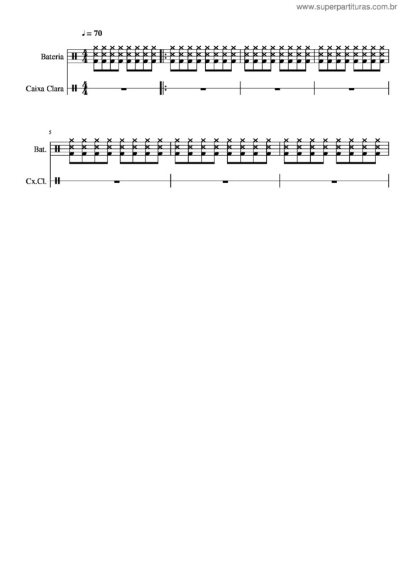 Partitura da música Reine A Paz–70Bpm