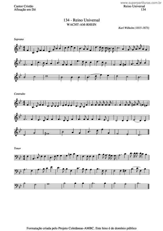 Partitura da música Reino Universal v.2