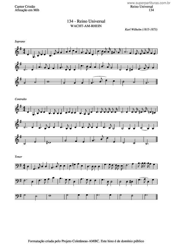 Partitura da música Reino Universal v.4