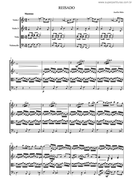 Partitura da música Reisado