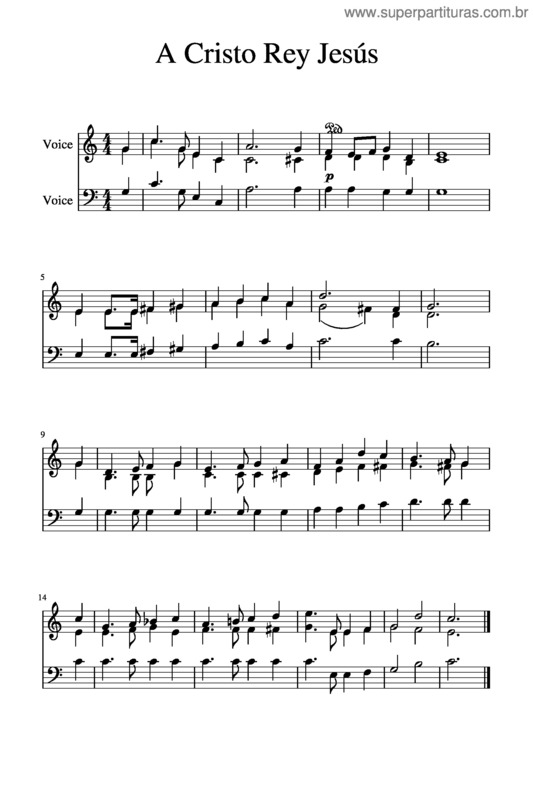 Partitura da música Rejoice, The Lord Is King! – Charles Wesley A Cristo Rey Jesus