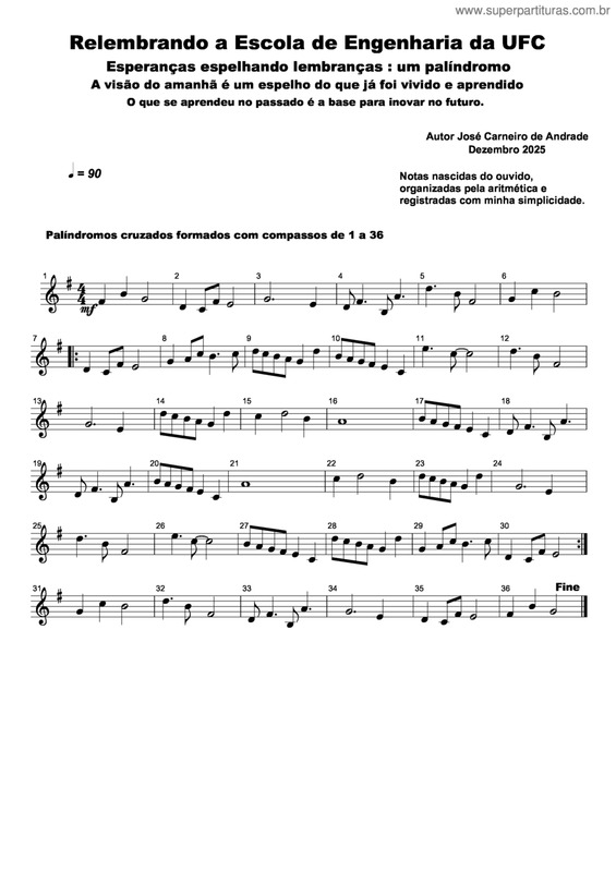 Partitura da música Relembrando A Escola De Engenharia Da Ufc