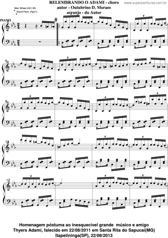 Partitura da música Relembrando O Adami v.4