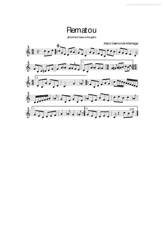 Partitura da música Rematou