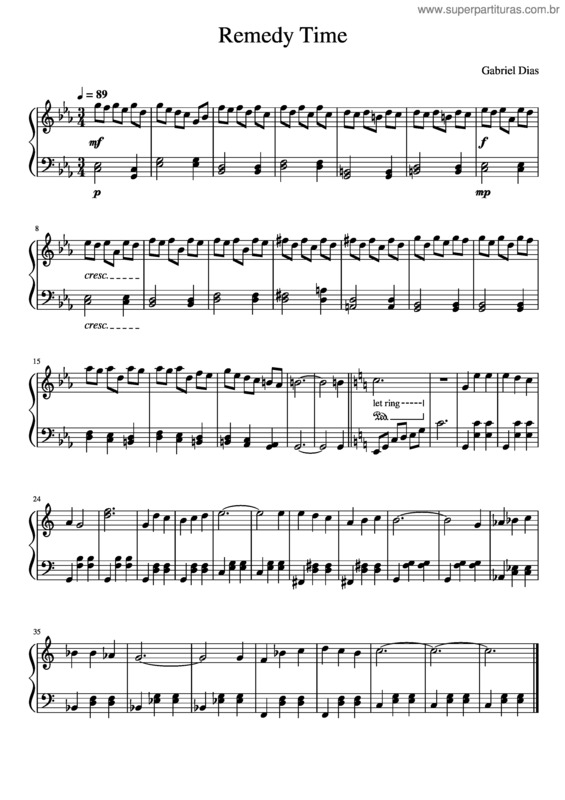 Partitura da música Remedy Time