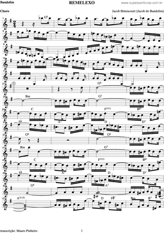 Partitura da música Remelexo v.2