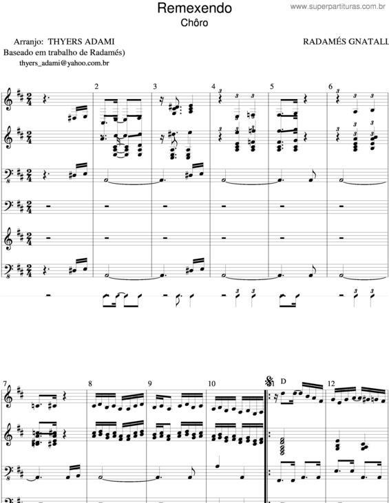 Partitura da música Remexendo v.2