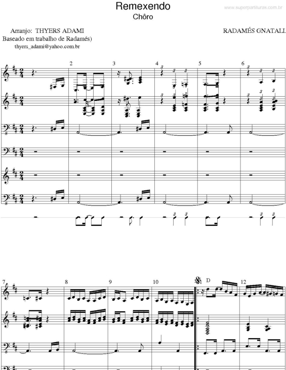 Partitura da música Remexendo