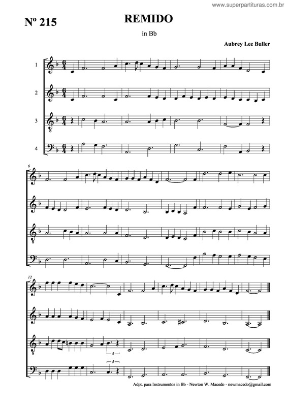 Partitura da música Remido v.3