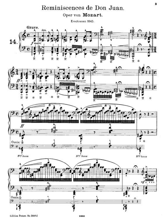 Partitura da música Réminiscences De Don Juan S.418