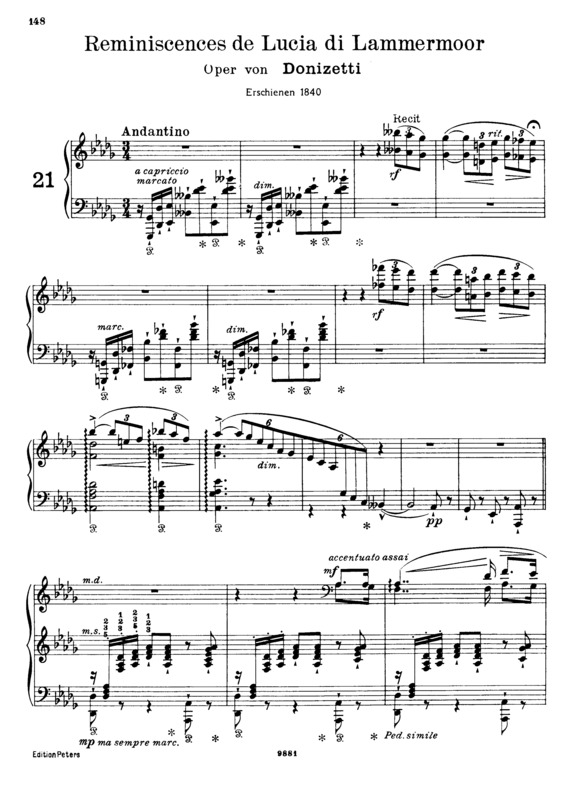 Partitura da música Réminiscences De Lucia Di Lammermoor S.397