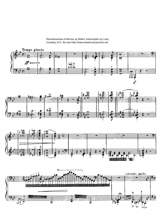 Partitura da música Réminiscences De Norma S.394