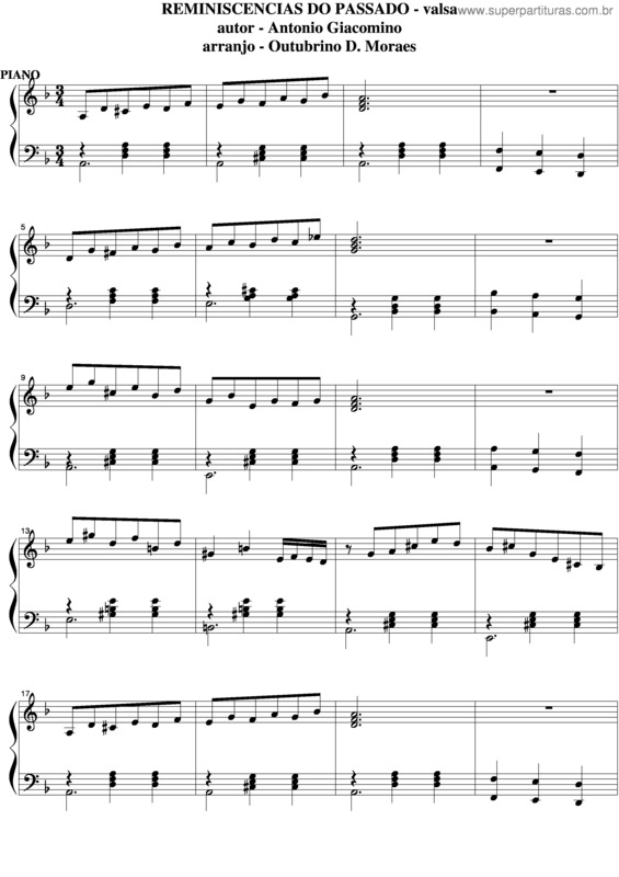 Partitura da música Reminiscencias Do Passado v.6