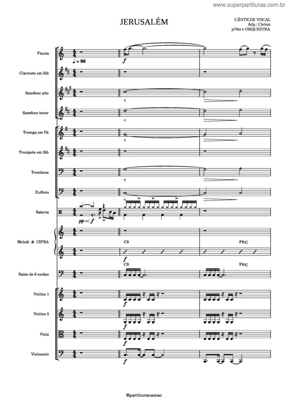 Partitura da música Renato – Comp Jerusalém