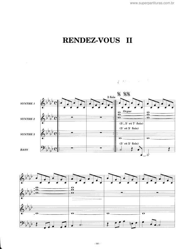 Partitura da música Rendez-Vous II
