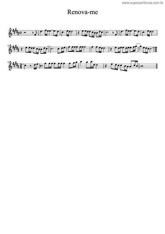 Partitura da música Renova–Me v.12