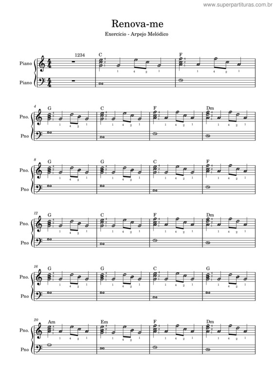 Partitura da música Renova–Me v.13