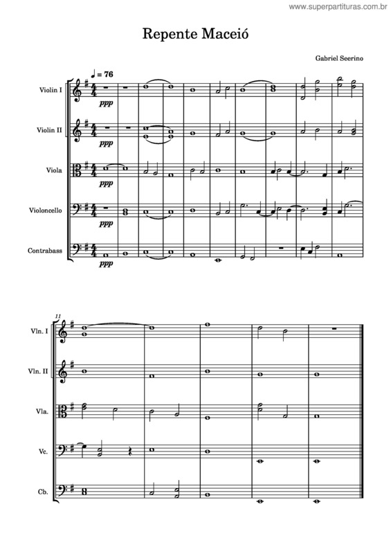 Partitura da música Repente Maceió  – Gabriel Severino  Repente Maceió