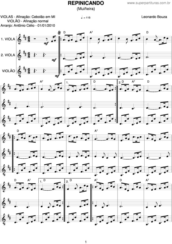 Partitura da música Repinicando v.2