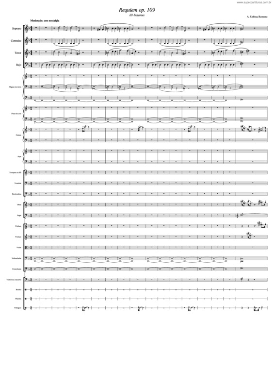 Partitura da música Requiem Op. 109 Iii– Instantes...