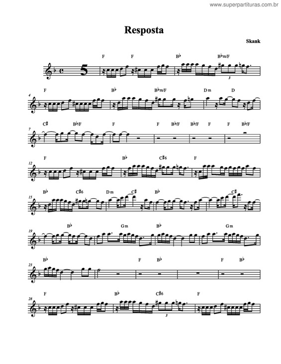 Partitura da música Resposta v.4