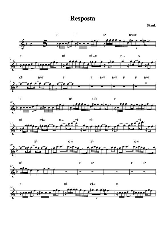 Partitura da música Resposta v.5