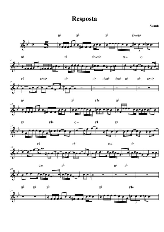 Partitura da música Resposta v.6