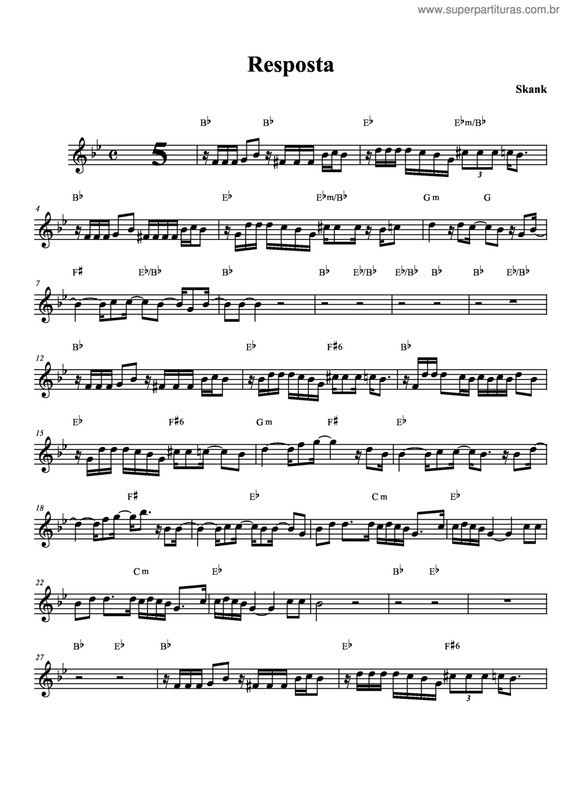 Partitura da música Resposta v.7