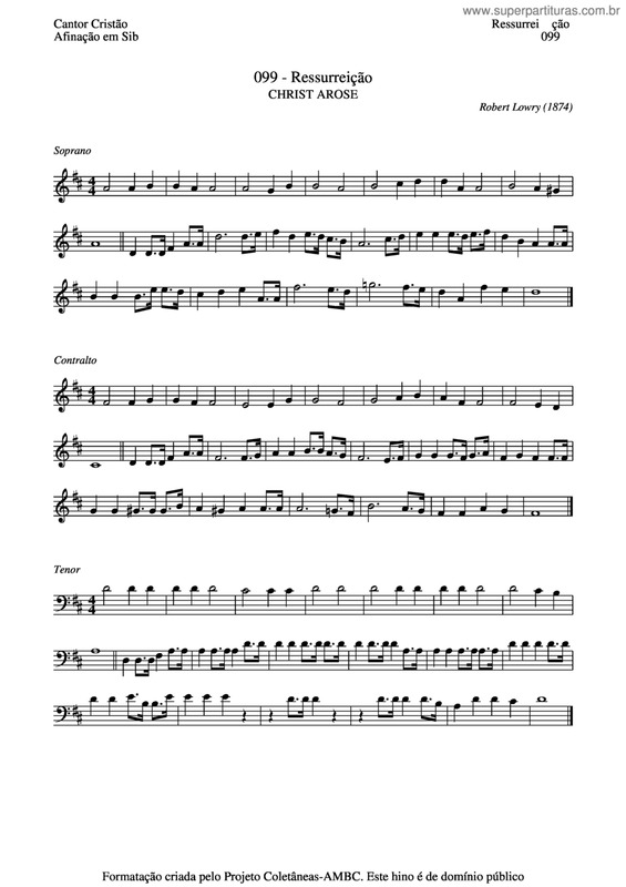 Partitura da música Ressurreição v.9