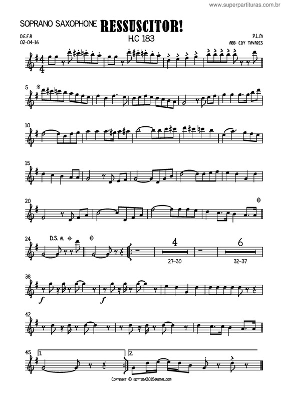 Partitura da música Ressuscitor v.12