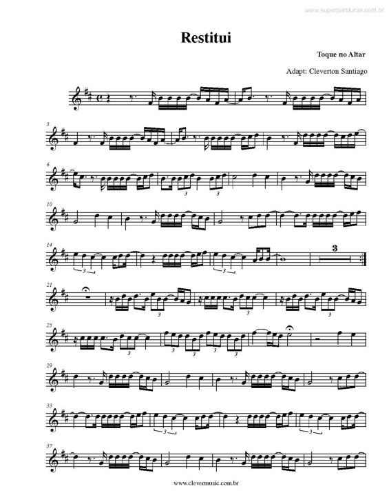 Partitura da música Restitui