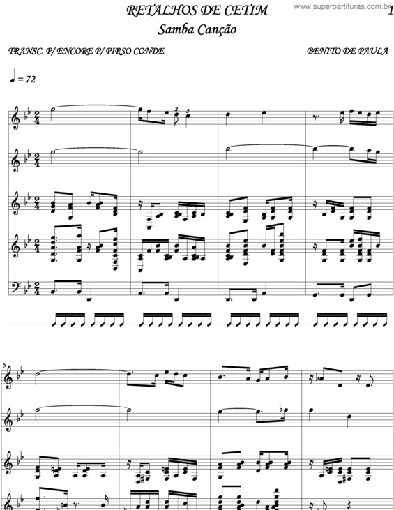 Partitura da música Retalhos De Cetim v.2