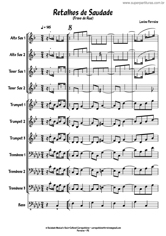 Partitura da música Retalhos De Saudade