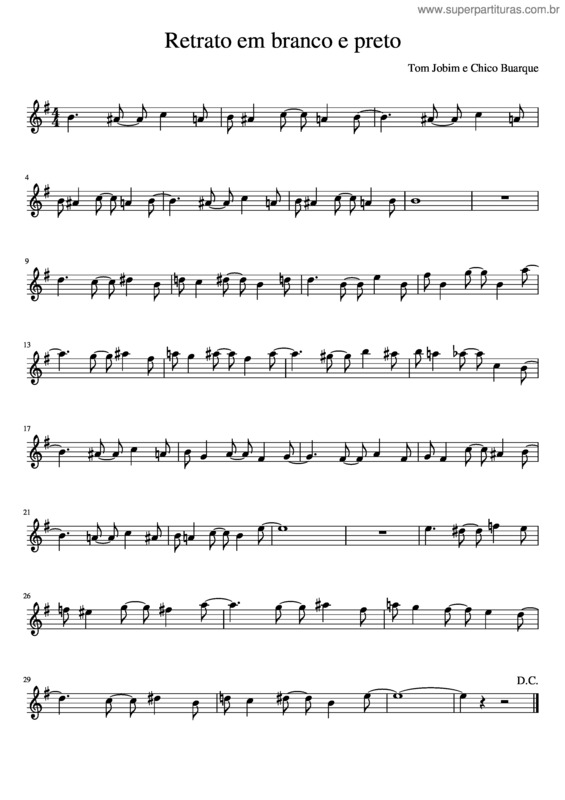 Partitura da música Retrato Em Branco E Preto v.7