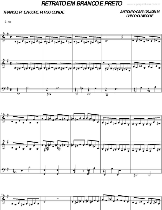 Partitura da música Retrato em Branco e Preto