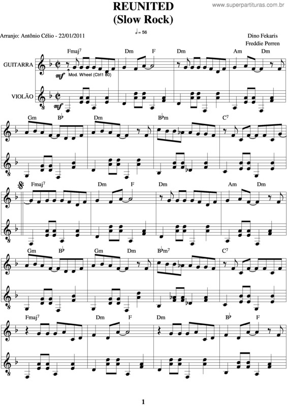 Partitura da música Reunited v.2