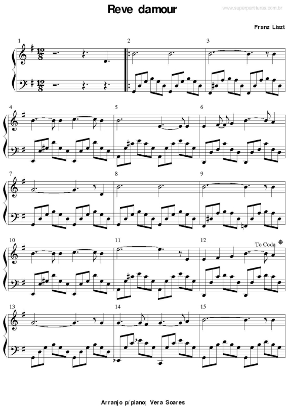 Partitura da música Reve Damour